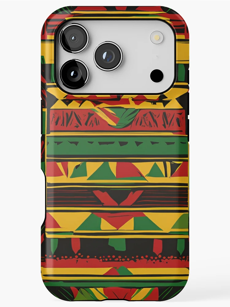 Thumbnail 1 of 4, iPhone Case, Modern Rasta Patterns for Apparel designed and sold by RasTafariDesign.