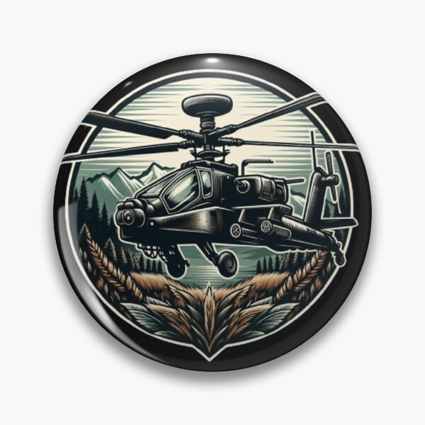 Item preview, Apache helicopter in woods designed and sold by BeztProductz.