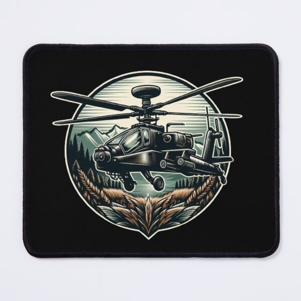 Item preview, Apache helicopter in woods designed and sold by BeztProductz.