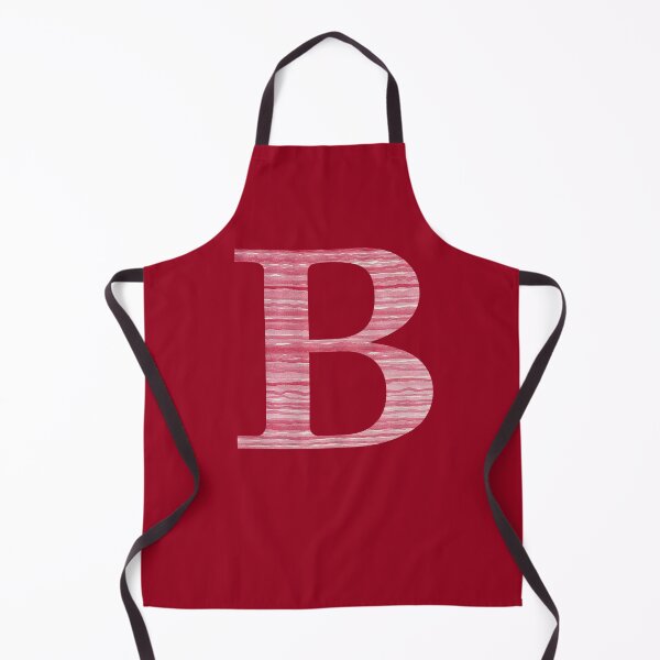 Item preview, Letter B Red Watercolor Stripes Initial Monogram designed and sold by theartofvikki.