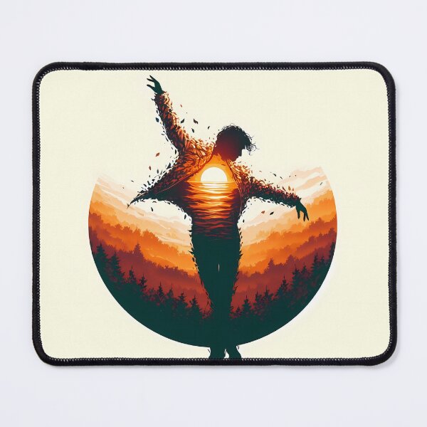 Item preview, Double Exposure Man Made of Leaves, Ai Generated Art designed and sold by ACC .
