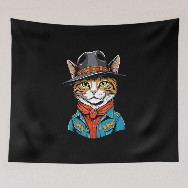 Item preview, Cute cat cowboy designed and sold by Purr95.