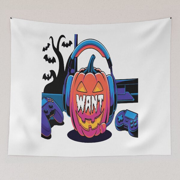 Item preview, Halloween Jack O Lantern Gamer Boys Kids Men Funny Halloween T-Shirt designed and sold by Mahmoudshoping.