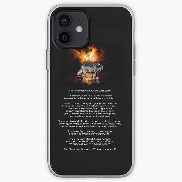 The TWO WOLVES CHEROKEE TALE iPhone Soft Case