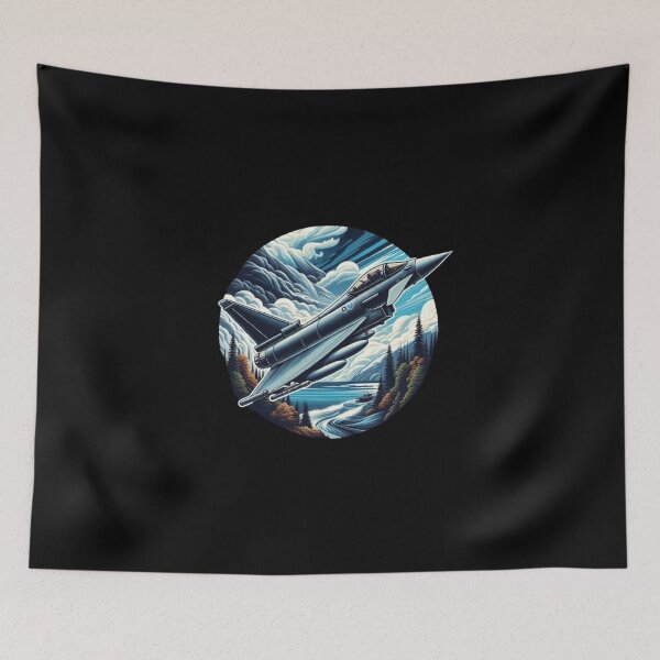 Item preview, Typhoon fighter flying over ocean designed and sold by BeztProductz.
