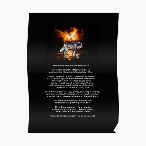 The TWO WOLVES CHEROKEE TALE Poster