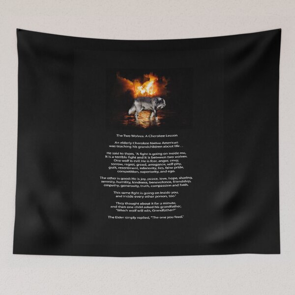 Item preview, The TWO WOLVES CHEROKEE TALE  designed and sold by NaturePrints.
