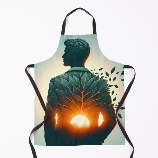 Item preview, Double Exposure Man Made of Leaves, Ai Generated Art  designed and sold by ACC .