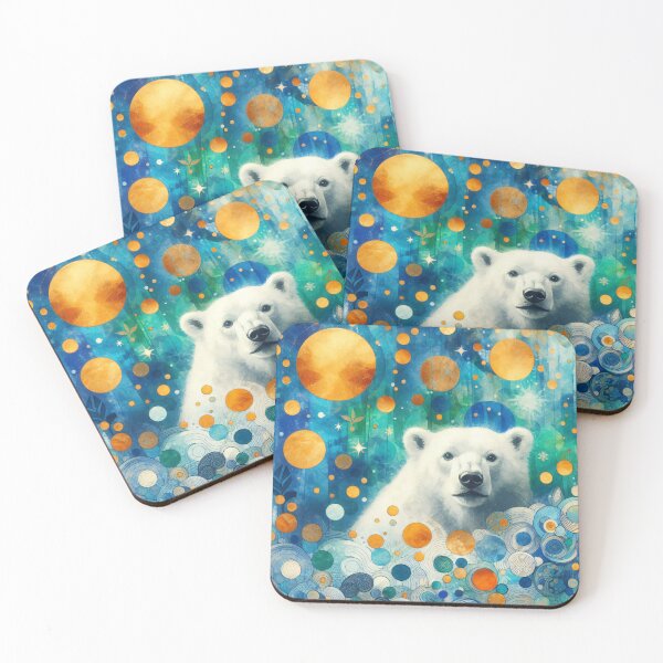 Item preview, Dreaming of a Polar Bear  designed and sold by FOLK ART FUSION by heidiannemorris.