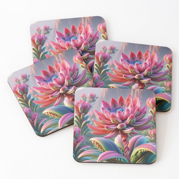 Item preview, Pink Alien flower background wallpaper designed and sold by Expressions-Sel.