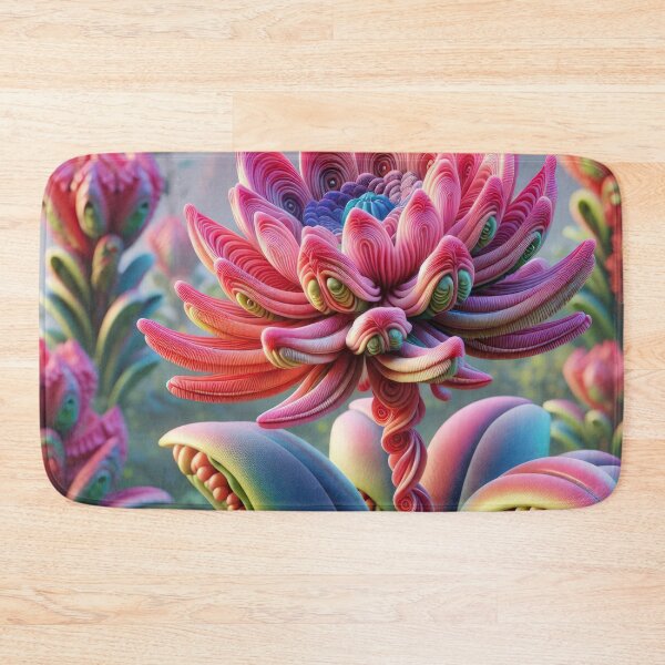 Item preview, Pink Alien flower background wallpaper designed and sold by Expressions-Sel.