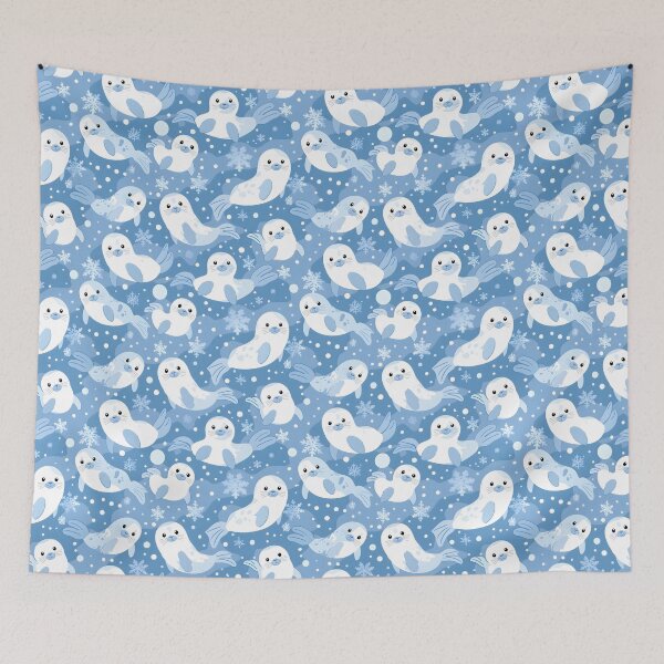 Item preview, Seal Blue Winter Pattern designed and sold by palaco210.