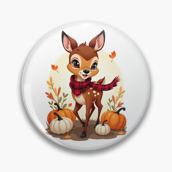 Item preview, Fall Themed for Girl Bambi in Plaid Scarf designed and sold by ArtfullyRooted.