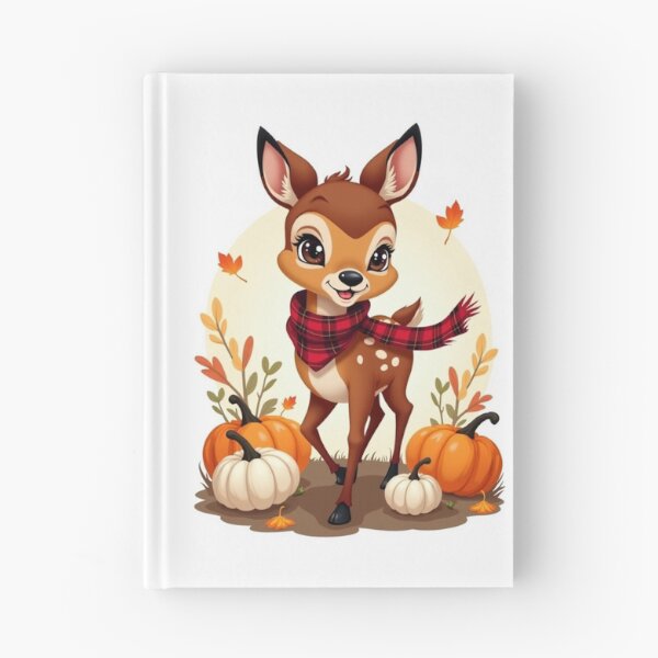 Item preview, Fall Themed for Girl Bambi in Plaid Scarf designed and sold by ArtfullyRooted.
