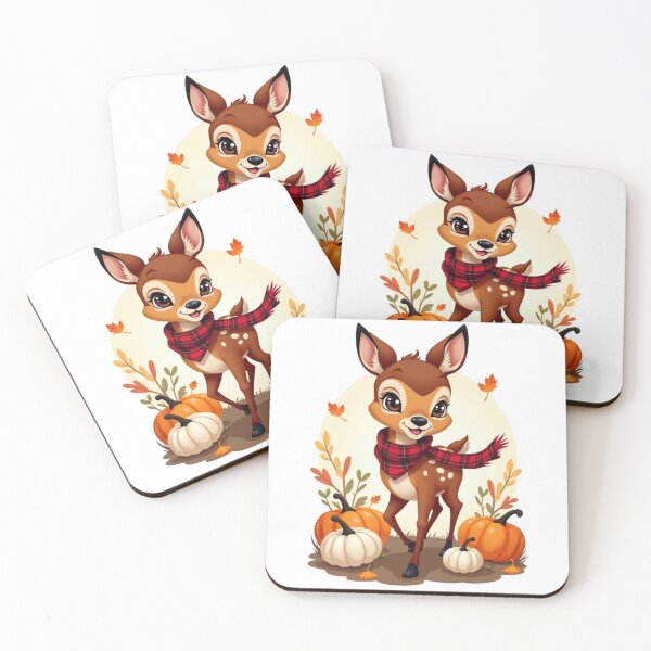 Item preview, Fall Themed for Girl Bambi in Plaid Scarf designed and sold by ArtfullyRooted.