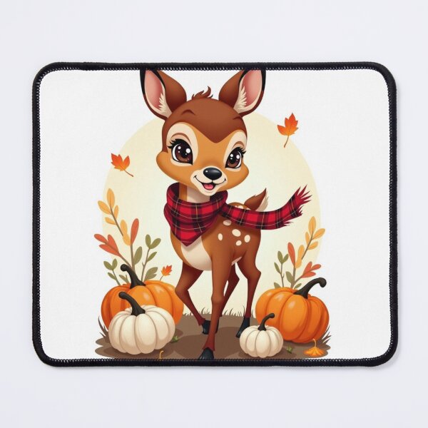 Item preview, Fall Themed for Girl Bambi in Plaid Scarf designed and sold by ArtfullyRooted.