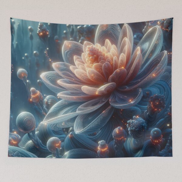 Item preview, Radiant Alien flower background wallpaper designed and sold by Expressions-Sel.