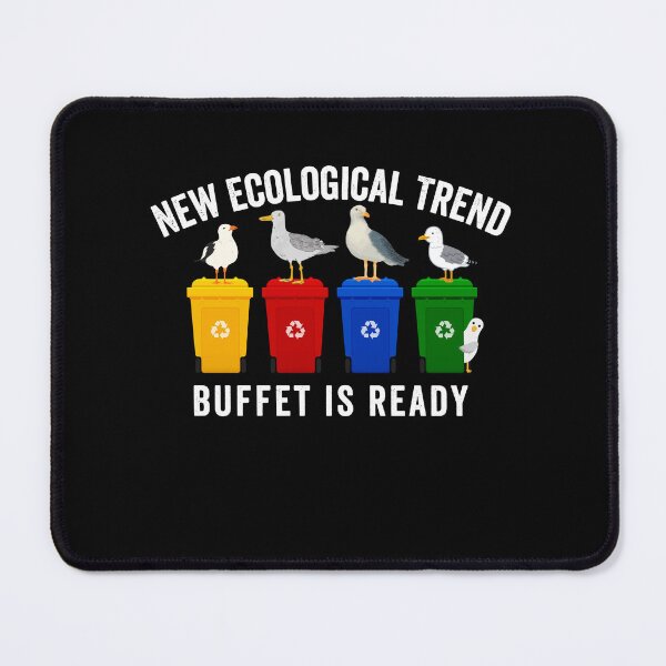 Item preview, Funny Cute Seagulls Over Wheelie Bin - Buffet Is Ready designed and sold by pkk72.