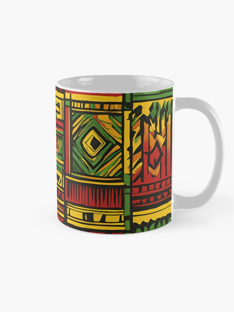 Thumbnail 3 of 6, Coffee Mug, Modern Rasta Patterns for Apparel designed and sold by RasTafariDesign.