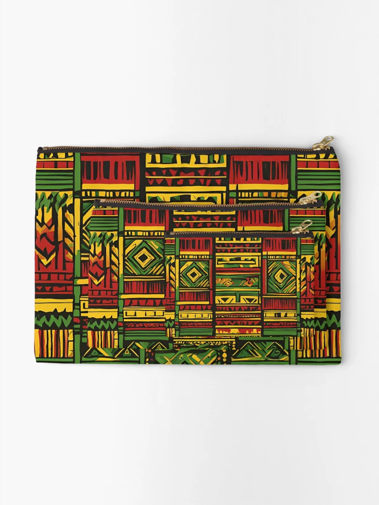 Thumbnail 2 of 4, Zipper Pouch, Modern Rasta Patterns for Apparel designed and sold by RasTafariDesign.