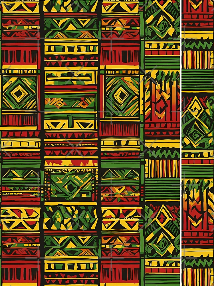 Thumbnail 3 of 3, Scarf, Modern Rasta Patterns for Apparel designed and sold by RasTafariDesign.