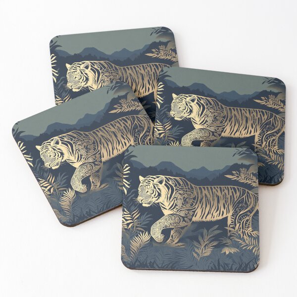 Item preview, Golden Tiger in the Mystic Jungle designed and sold by ElysiArt.