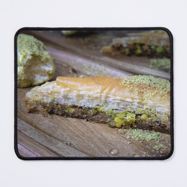Item preview, Baklava with Ice Cream on Wooden Board designed and sold by Shafiq Khan.