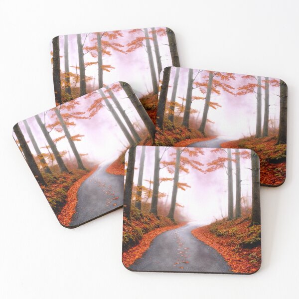 Item preview, Autumn Pathway in Fog: Enchanted Forest Design with Mystical Glow designed and sold by rajasekhark.