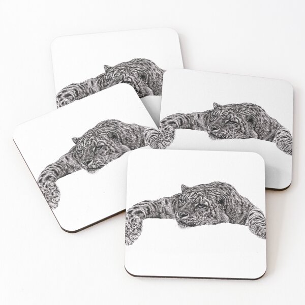 Item preview, Relaxing snow leopard designed and sold by LorenDowding.
