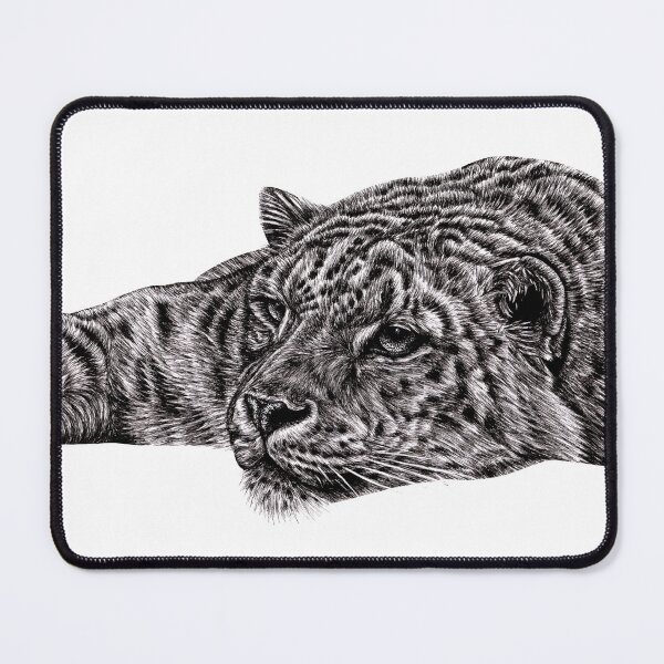 Item preview, Relaxing snow leopard designed and sold by LorenDowding.