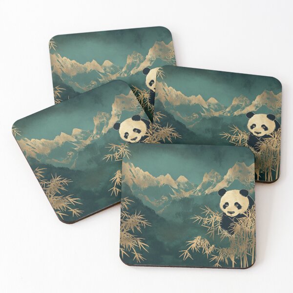 Item preview, Golden Panda in the Enchanted Jungle designed and sold by ElysiArt.