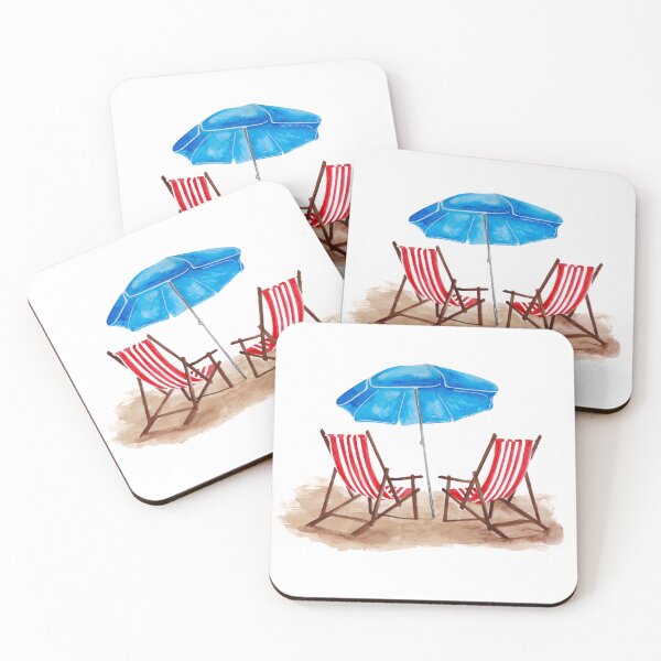 Item preview, Watercolour deck chairs Repeating Pattern designed and sold by CEB1700.
