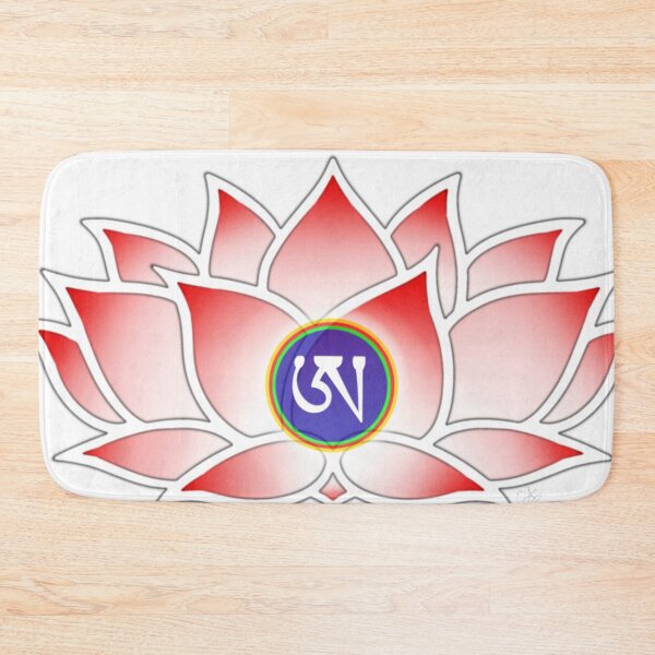 Item preview, Red Lotus, Dzogchen, Ah, Tibetan, Flower, Buddhist, Buddhism, White Background  designed and sold by MayGreenAbgrall.