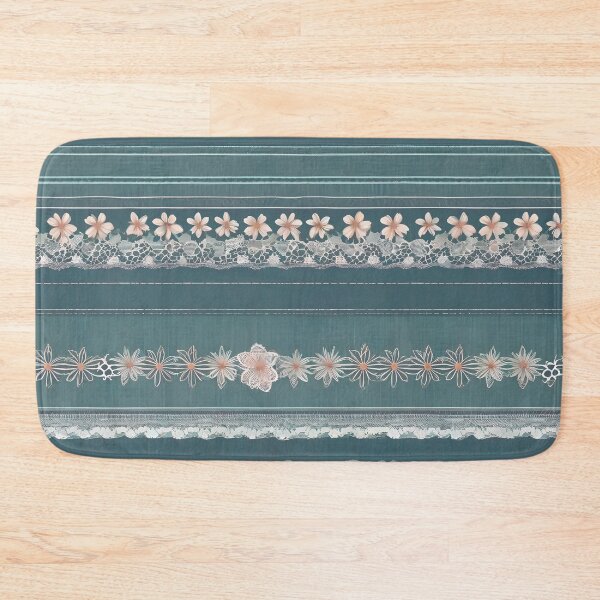 Item preview, IMAGE PRINT ONLY Vintage Denim and Lace Look in Faded Denim Blue Colors 1 of 4 designed and sold by Beachy.