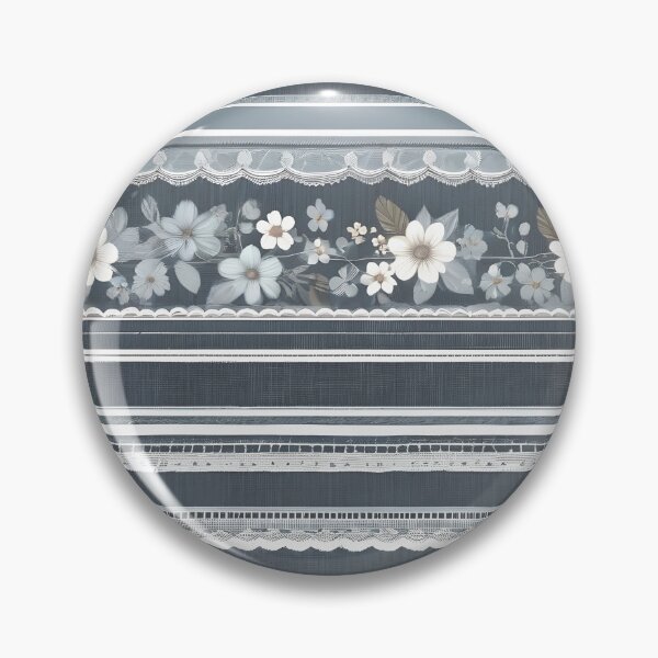 Item preview, IMAGE PRINT ONLY Vintage Denim and Lace Look in Faded Denim Blue Colors 3 of 4 designed and sold by Beachy.