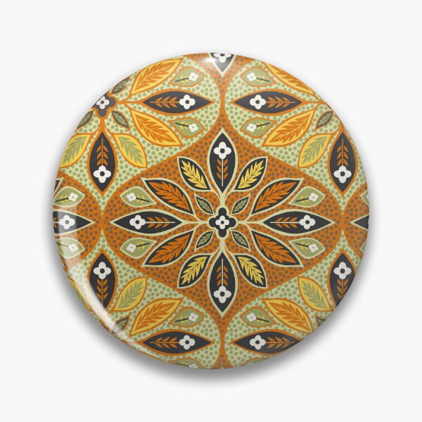 Item preview, Orange yellow bohemian tile print designed and sold by Inkworthy.