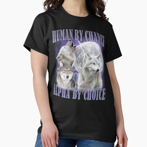 Vista previa del artículo con la obra «Humano por casualidad Alfa por elección», diseñado y vendido por BelkaMd.