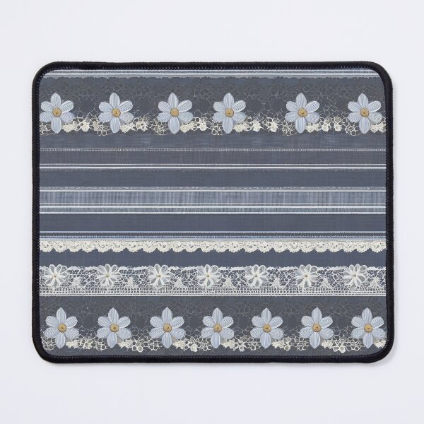 Item preview, IMAGE PRINT ONLY Vintage Denim and Lace Look in Faded Denim Blue Colors 4 of 4 designed and sold by Beachy.