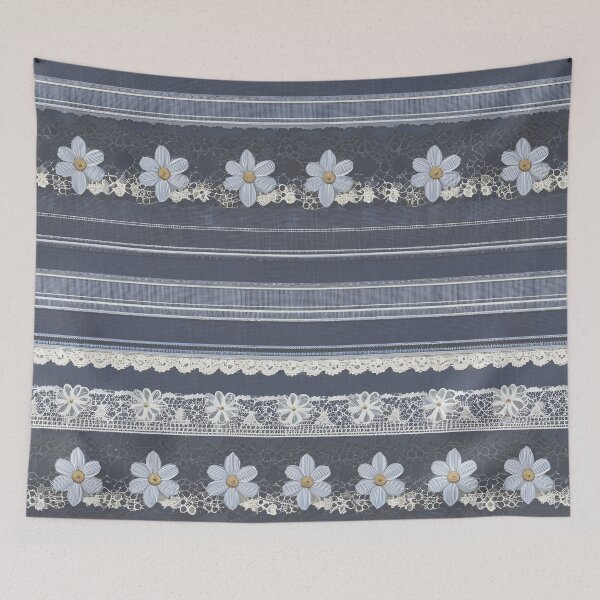 Item preview, IMAGE PRINT ONLY Vintage Denim and Lace Look in Faded Denim Blue Colors 4 of 4 designed and sold by Beachy.