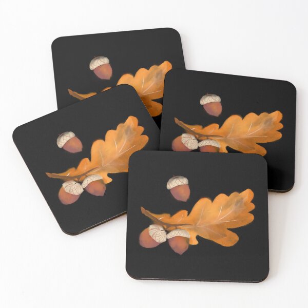 Item preview, Autmn acorns designed and sold by VintageArtByIda.