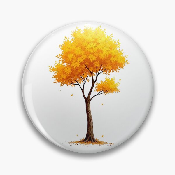 Item preview, Autumn Yellow Birch Tree #3 - @fluidwatercolor designed and sold by fluidwatercolor.