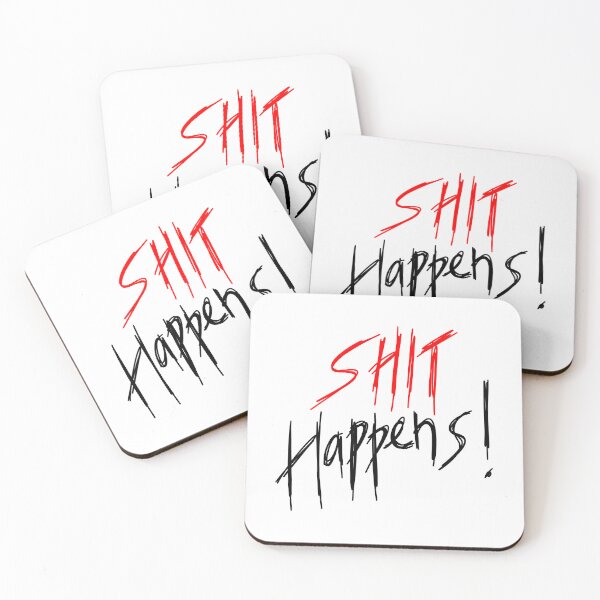 Item preview, Shit happens | Red and Black designed and sold by WarmlyArts.