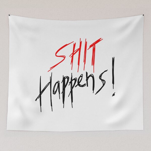 Item preview, Shit happens | Red and Black designed and sold by WarmlyArts.