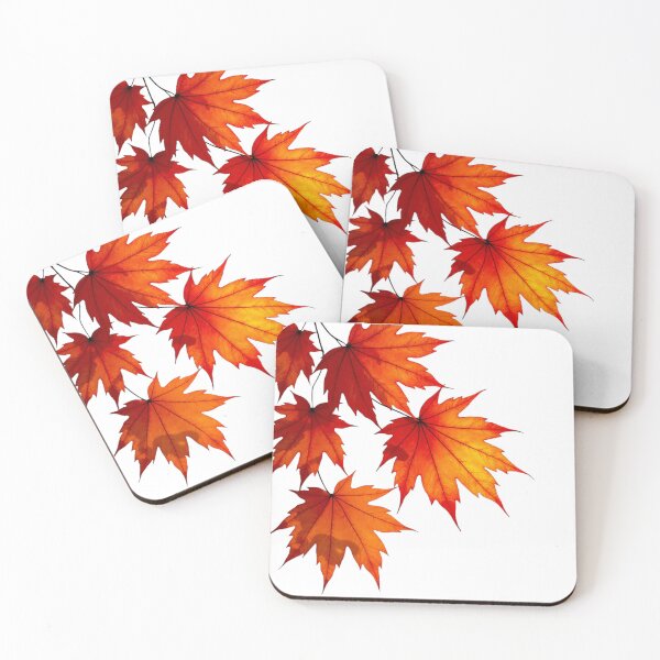Item preview, Autumn Red Maple Leaves #6 - @fluidwatercolor  designed and sold by fluidwatercolor.