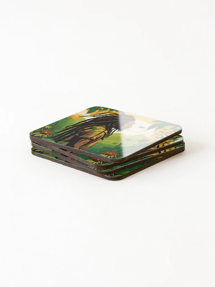 Thumbnail 4 of 5, Coasters (Set of 4), Nature and Roots Connection designed and sold by RasTafariDesign.