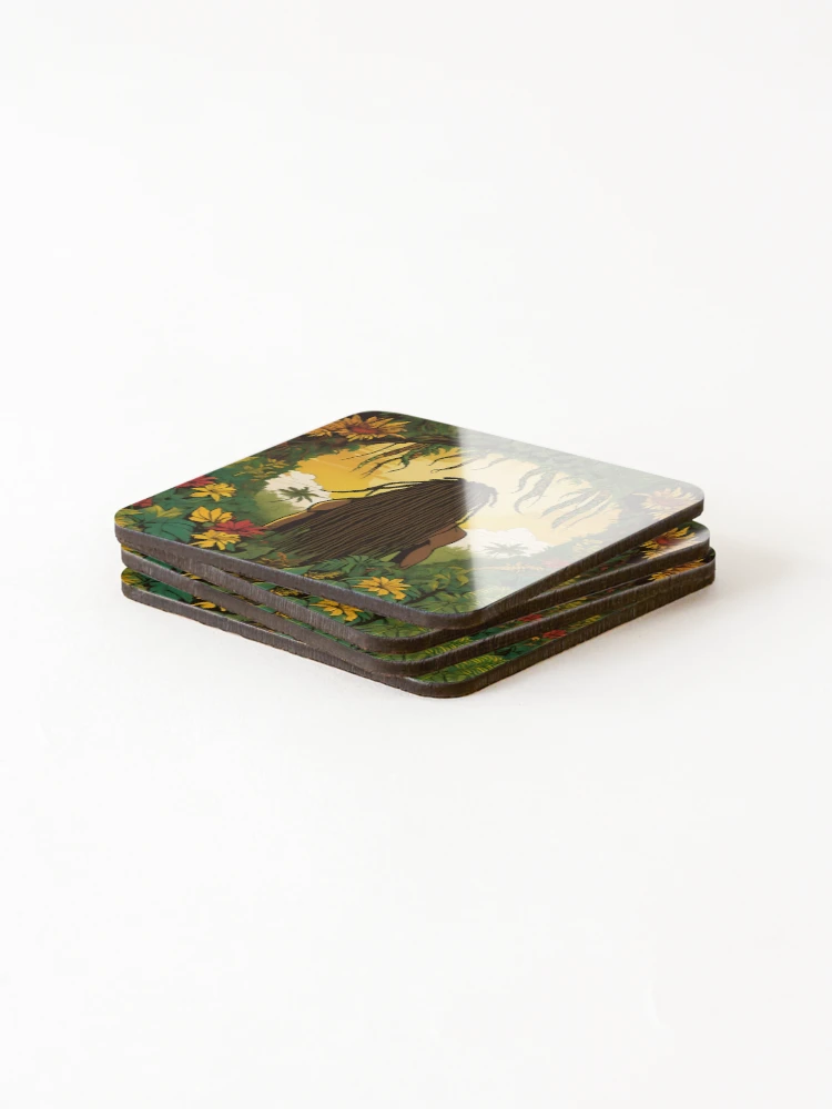 Thumbnail 4 of 5, Coasters (Set of 4), Nature and Roots Connection back designed and sold by RasTafariDesign.
