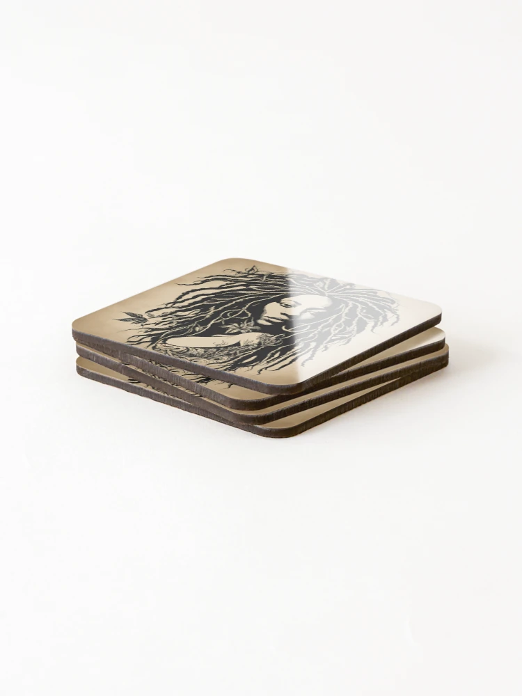 Thumbnail 4 of 5, Coasters (Set of 4), Nature and Roots Connection designed and sold by RasTafariDesign.