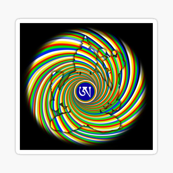 Item preview, Dzogchen, Ah, Tibetan, Rainbow body, Bodhisattva, Buddhist, Black Background designed and sold by MayGreenAbgrall.