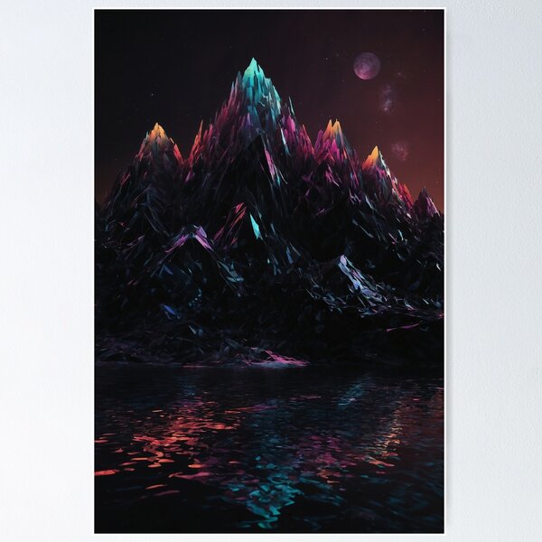 Item preview, Crystal Peaks Under the Moon designed and sold by Khadaura Roshan.