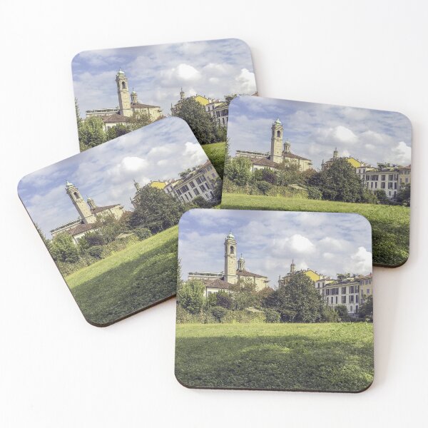 Item preview, Green Field and Cityscape with Church Towers designed and sold by OpheliaObjects.